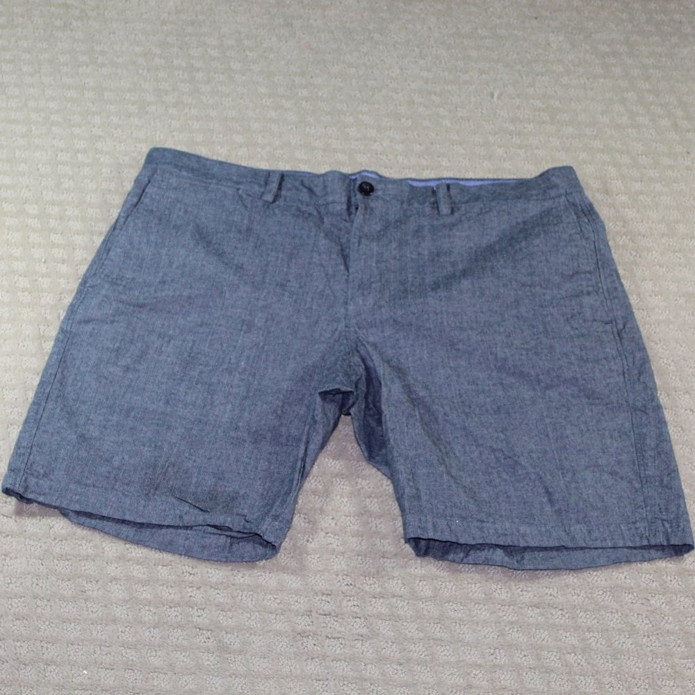 Banana Republic Blue Chambray Flat Front Shorts 38x9
